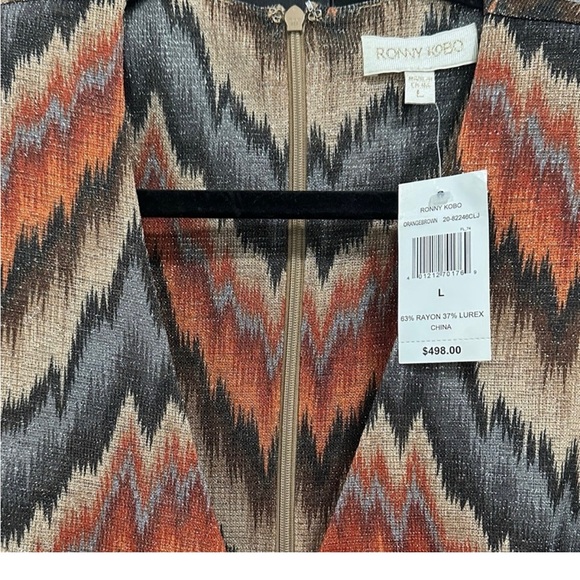 Ronny Kobo Collection Zigzag Long Sleeve Dress - Picture 7 of 11